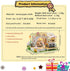 WonDerfulC Cat Cafe Wooden Miniature Dollhouse Kit DIY Pet Coffee Shop with Furniture, LED Light