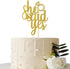 Gold Glitter She Said Yes Cake Topper for Engagement, Bridal Shower, Wedding Shower, Proposal, Bachelorette Party
