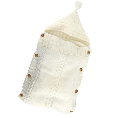 0-6 XMWEALTHY Newborn Baby Wrap Swaddle Blanket Knit Sleeping Bag Receiving Blankets Stroller Wrap for Baby Beige Month