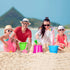 Junkin 24 Sets Beach Sand Buckets and Shovels for Kids, Bulk 6.3" Small Beach Pails and Sand Toys for Summer