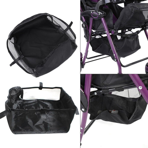 Baby Stroller Basket, Organizer Bag for Pram Pushchair Shopping Storage Case with Mesh Netting