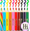 TinyGeeks Jumbo Pencils - Set of 10 Triangle-Shaped Colored Pencils for Toddlers