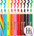 TinyGeeks Jumbo Pencils - Set of 10 Triangle-Shaped Colored Pencils for Toddlers