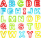 Alphabet Dough Cutter Kit - 26 Capital Letters Clay Tools Set, Non-Toxic Modeling 1 inch-2 inch, Assorted Colors