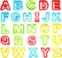 Alphabet Dough Cutter Kit - 26 Capital Letters Clay Tools Set, Non-Toxic Modeling 1 inch-2 inch, Assorted Colors