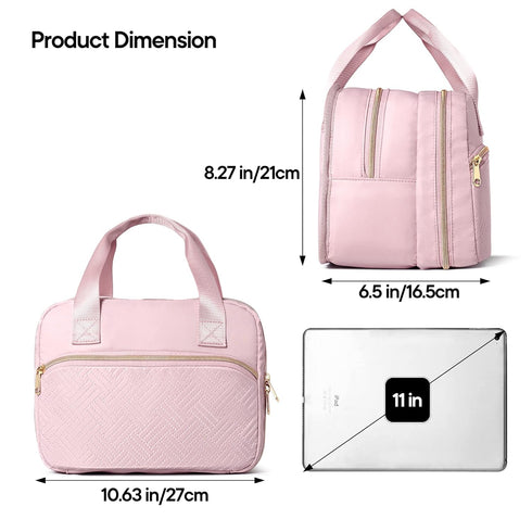Fasrom Breast Pump Bag with Cooler, Portable Pump Carrying Case for Working Moms, Pink (Bag Only, Patent Design)