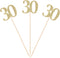 Pack of 10 Gold Glitter 30th Birthday Centerpiece Sticks, Number 30 Table Topper Decorations