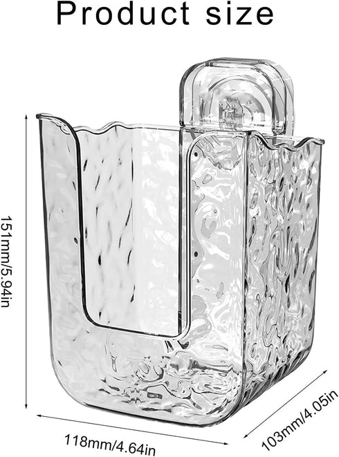 PTILSERY Wall Mounted Wet Wipe Dispenser with Suction Cup Easy to Installation Versatile Use Storage Case in Kitchen