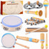 MGparty Baby Musical Instruments for Toddlers 13, Montessori Wooden Music Set with Drum