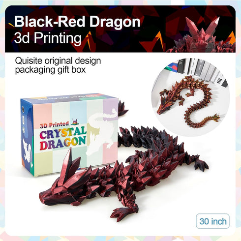 303D 3D 3-D Printed Dragon Large Dragon--Bigger Fidget Toy Gift for Kids, Boys, Girls & Adults,Cool Giant Crystal