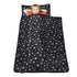 Toddler Sleeping Bag Nap Mat Black with Removable Pillow, Lightweight, Soft for Kids Preschool Travel