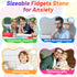 DENEZE 18pcs Easter Basket Stuffers Fidget Toys Sensory Stone for KidsTextured Soft Worry Stone for Autism Kids Calming