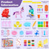 60 3 1 Sets 3-4-8, Playset Aprilwolf PCS in Dough for Kids Ages Art Crafts Dough Tools Kit, Unicorn Hair Stylist, Ice