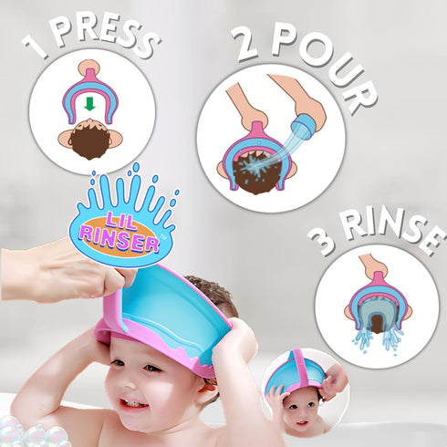 Shampoo Visor by Splash Guard, Comfort Seal Baby Bath Shampoo Shower Cap, Protects Eyes, Ears, Face
