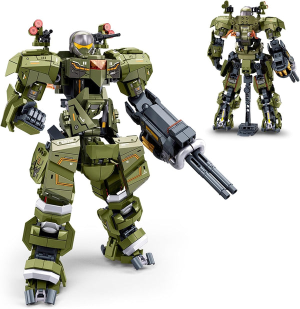 BDXEJV Mech Robot Transforming Building Blocks Set for Adults, Green City Protector