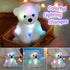 BSTAOFY Glow Polar Bear LED Night Light Stuffed Animal, Soft Plush Toy for Kids, White, 9.5''