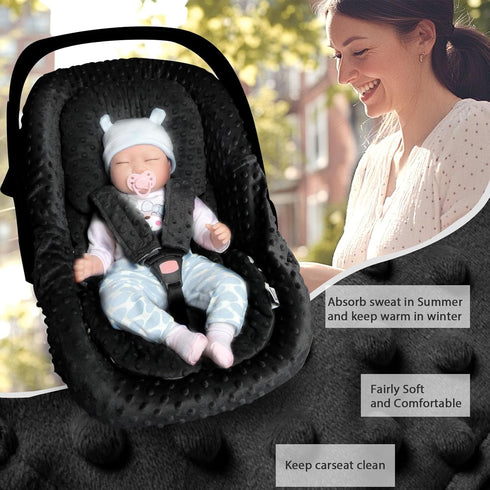 Infant Car Seat Cover Liner, Carseat Cover Liner for Baby Boys Girls, Soft Comfortable, Machine Washable, Universal Fit