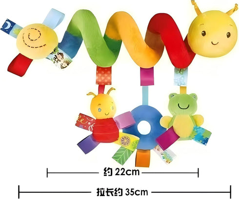 Car Seat & Stroller Toy_Infant Toys Baby Sensory Interaction Cartoon Toys with Ringing Bells_Hanging or Wrapping Around