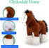 12 inches The Petting Zoo Standing Clydesdale Horse Stuffed Animal Plushie, Gifts for Kids, Wild Onez Barnyard Animals