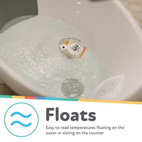 Nuby Bath and Room Digital Thermometer, Baby Thermometer for Safe Bath and Room Temperatures
