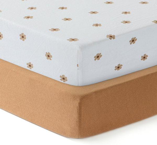 Dreamology Crib Sheets Cotton,2 Pack,Soft,Standard Crib Sheets,100% Cotton Crib Sheet,for Boy,Girl, Baby