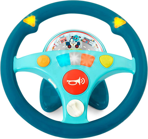 B. toys Woofer's Musical Driving Wheel Pretend Play Steering Wheel with Music,