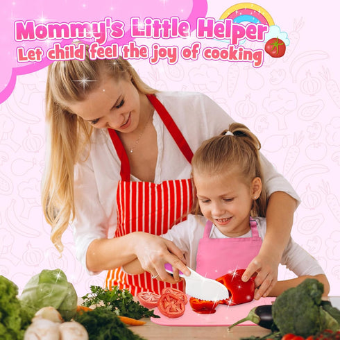 Windidi 3 4 5 6 7 8 9 10 Set Set, Montessori Toys for Year Old Girls Boys Birthday Gifts,Kids Kitchen Knife for Real