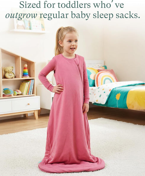 1.0 3T-4T-5T PurComfy Extra-Long Toddler Sleep Sack, Premium Bamboo Viscose Warm Sleeping Bag Supersoft TOG Wearable