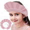 Baby Kids Shower Cap - Adjustable Silicone Bathing Protection Hat for Toddler, Baby, Kids (Pink)