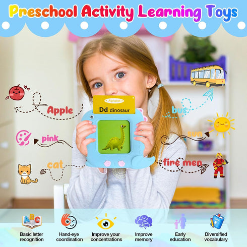 Pocket Speech Talking Flash Cards, 336 Sight Words for Toddlers, Montessori Audible Speech Buddy Learning Materials