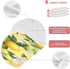 Bulletgxll Set 4, Lemon Flower Unisex Baby Burp Cloths of Soft Absorbent Organic Cotton Muslin Burping Cloths