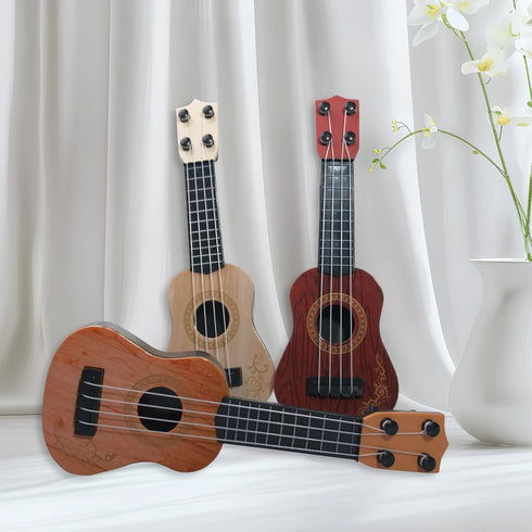 15 10 Inch Pcs Kids Toy Guitar Mini Classical Ukulele Guitar Toy Beginner Rhyme Developmental Musical Instrument