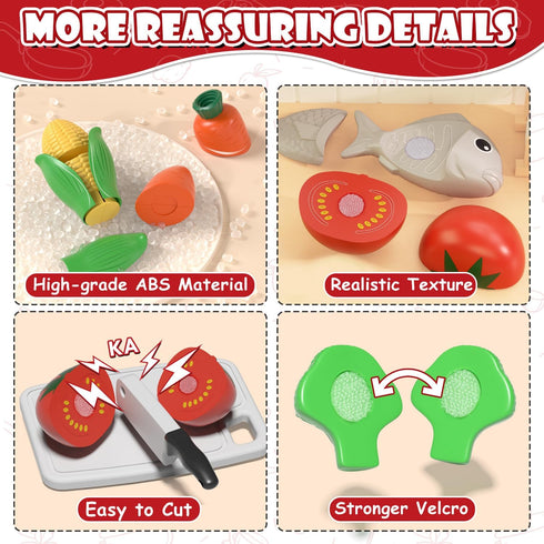 Lehoo Castle Play Kitchen Accessories | Toddler Cooking Set with Pots, Pans, and Utensils for Kids