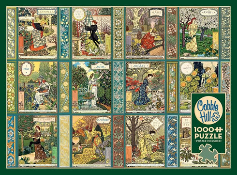 1000 Cobble Hill Piece Puzzle - Jardiniere: A Gardener's Calendar - Sample Poster Included