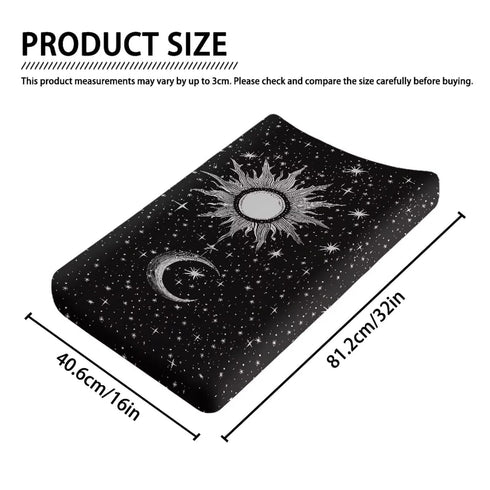 Moon Star and Sun Changing Pad Cover for Baby Girls, Ultra Soft 32”x16” Newborn Infant Changing Table Sheet