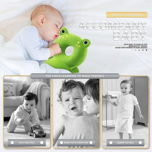 WKC Backpack Baby Head Protector,Adjustable Baby Head Protection (Frog)