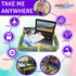 Setup Gray Foldable Origami Kids Travel Tray Placemat Cover, Easy to with Bonus Portable Multipurpose Side Pockets