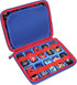 Mchoi Shockproof Carrying Case for Hot Wheels 20 Cars, Toy Car Organizer for Matchbox Cars Storage, Blue, Case Only