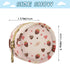 PYBUG Chocolate Round Pacifier Storage Case, Polyester & TPU Lined with Hook Buckle, Pacifier Container Box for Baby