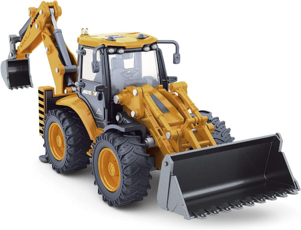 Dollox Die-cast Excavator Backhoe Front Loader Truck 1/50 Metal Engineering Vehicle Construction