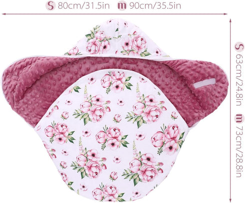 Miracle Baby Car Seat Covers, 100% Cotton Winter Minky Baby Swaddle Blanket, Soft Thick Baby Swaddling Blanket for
