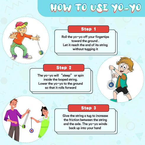 Lenwen Yoyos for Kids - Beginners Metal Yo Yo Toys with Colorful Designs, 100 Pcs for Parties