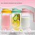 Riznpo 2 PACK 32OZ Breast Milk Pitcher Glass Breastmilk Pitcher with Lids Leak-proof Wide-mouth Mason Jar