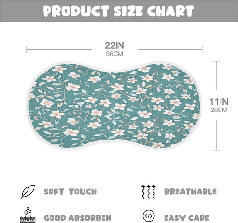 YETTASBIN Little Flower Muslin Baby Burp Cloth, Super Soft Absorbent Cotton Burp Rag Baby Bibs Feeding Cloth