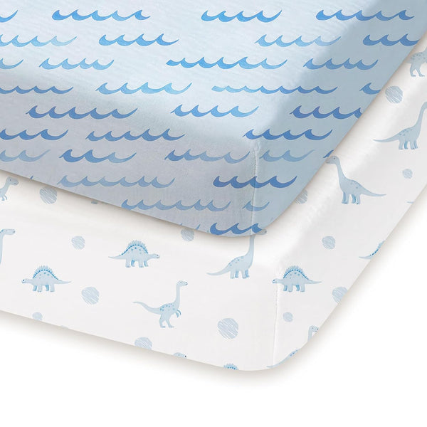 TOTCHILL Pack and Play Sheets Fitted 2 Pack, 38x26 Graco Pack n Play