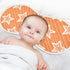 tplaotee 22x11in Orange Stars Cotton Large Burp Cloths for Baby Good Absorbent? Baby wash Cloth for Gender Neutral