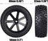 12mm Hex 2.2'' Pre-Glued RC Buggy Wheels and Tires, Out Dia. 3.5'' for 1/10 1/12 1/14 1/16 Off-Road RC Buggy Truck, Set of 4