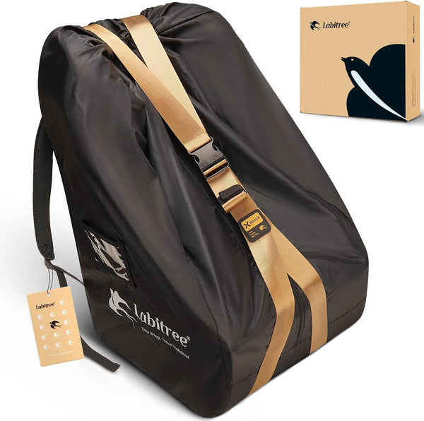 100% Breakproof Car Seat Travel Bag for Airplane, Comfortable Backpack Cover for Air Travel, Sturdy Baby Carseat