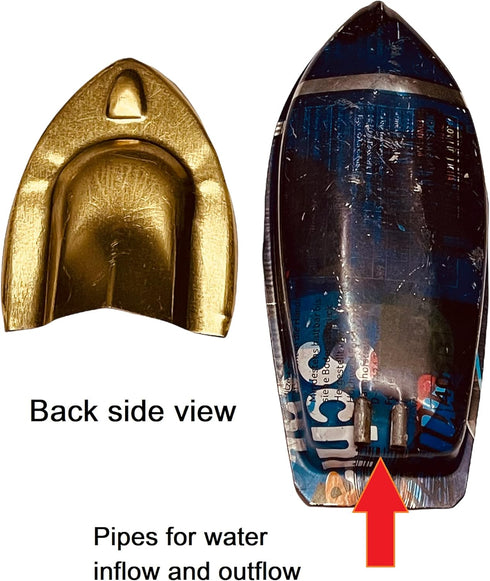 Kriwin Pack 3, Metal Tin Hand Painted Fun Steam Powered Toy Boat Nav Pop Put Putt Candle Powered Fuel Flame