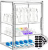 LOESLY Baby Bottle Storage Organizer for Countertop Cabinet, 3-Tier Adjustable Clear Acrylic Bottle